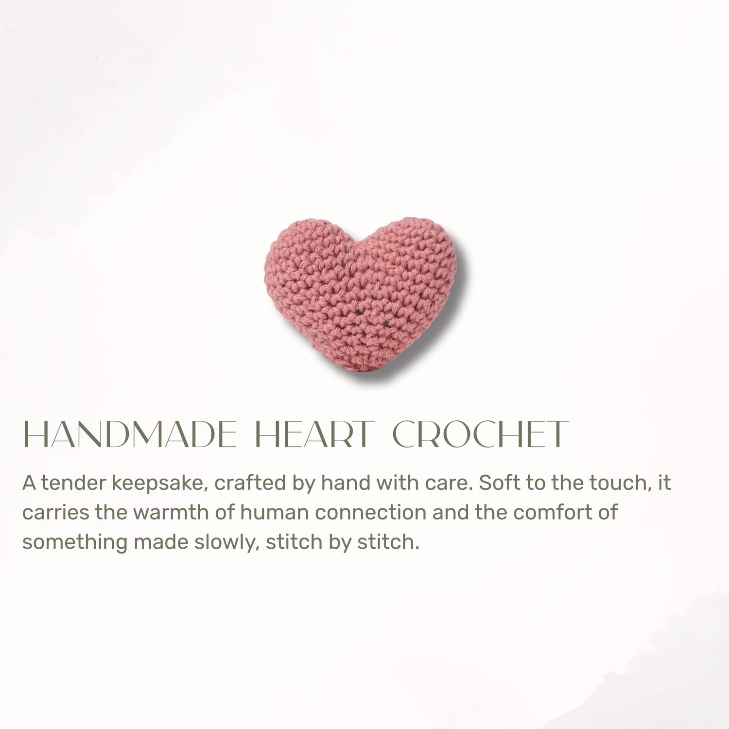 Handmade crochet heart from the Hams love ritual gift box Kuwait.