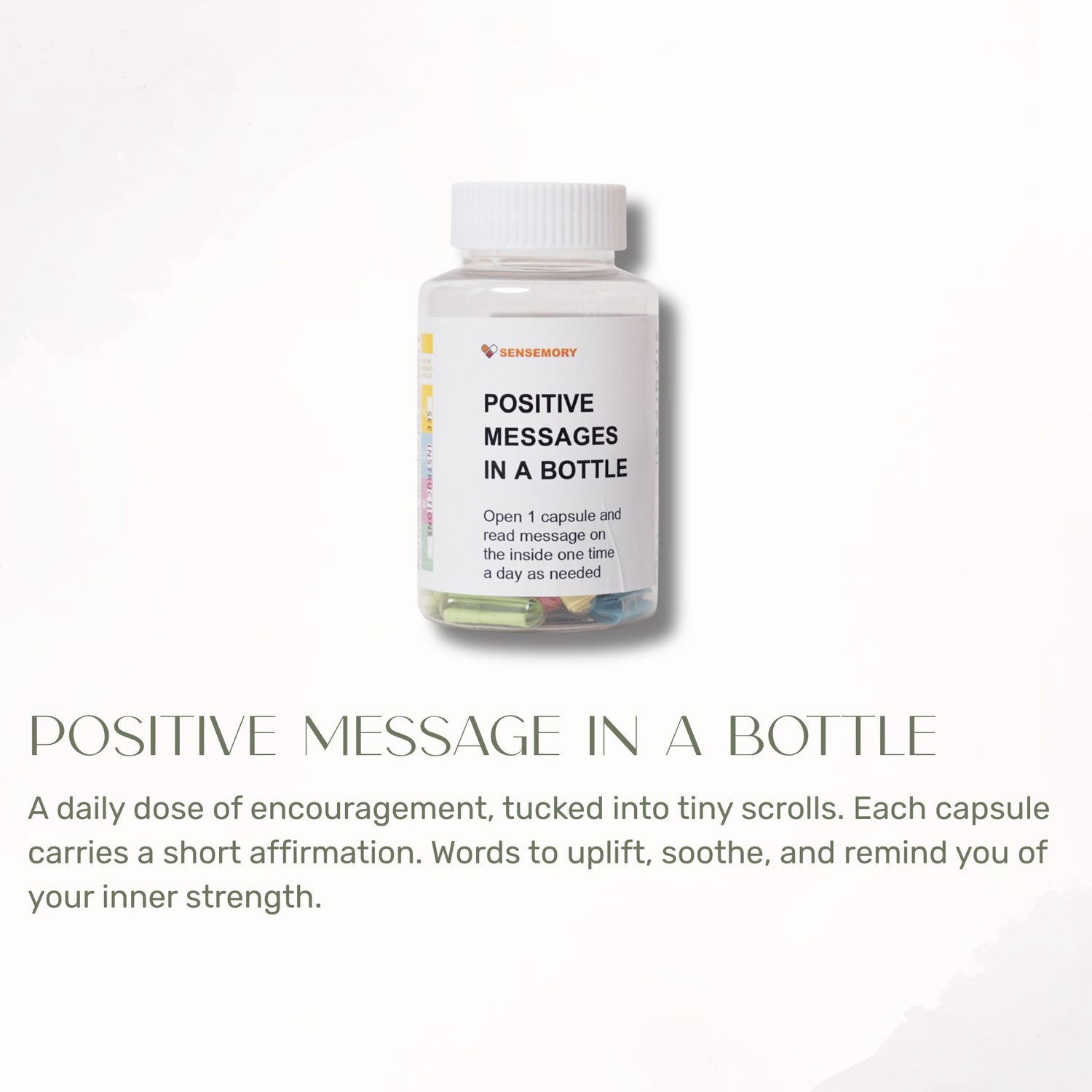 Positive affirmation bottle from the Hams mindful gift box Kuwait.