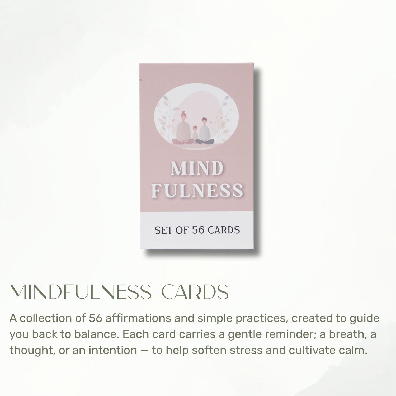 Mindfulness affirmation cards from the Sukoon calm ritual gift box Kuwait.